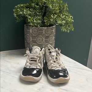 Jordan Kids Black and White High-Top Sneakers